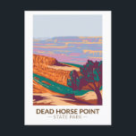 Carte Postale Dead Horse Point State Park Utah Vintage<br><div class="desc">Design vectoriel du parc Dead Horse Point State Park. Le parc offre une vue spectaculaire sur le fleuve Colorado et le parc national des Canyons.</div>