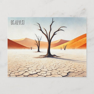 Carte Postale Deadvlei Namibie Travel Aquarelle