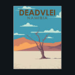 Carte Postale Deadvlei Namibie Travel Art Vintage<br><div class="desc">OEuvre vectorielle Deadvlei. Deadvlei est une poêle d'argile blanche située près de la plus célèbre poêle à sel de Sossusvlei,  dans le Parc Namib-Naukluft en Namibie.</div>
