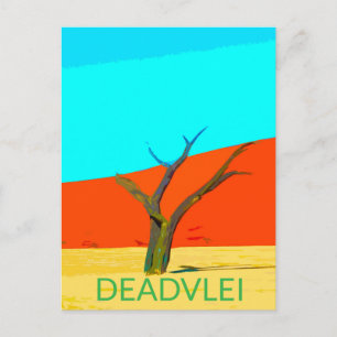 Carte postale Deadvlei Namibie Travel Vintage Art