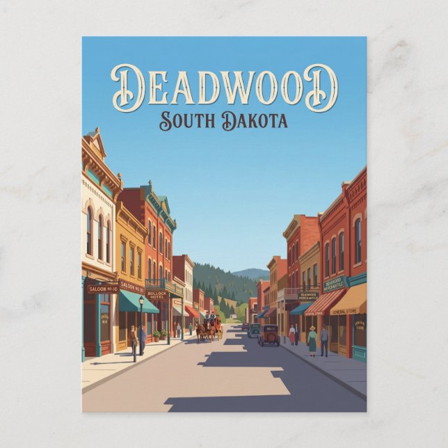 Carte Postale Deadwood Dakota du Sud (Devant)