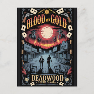 Carte Postale Deadwood Dakota du Sud Ville fantôme occidentale h