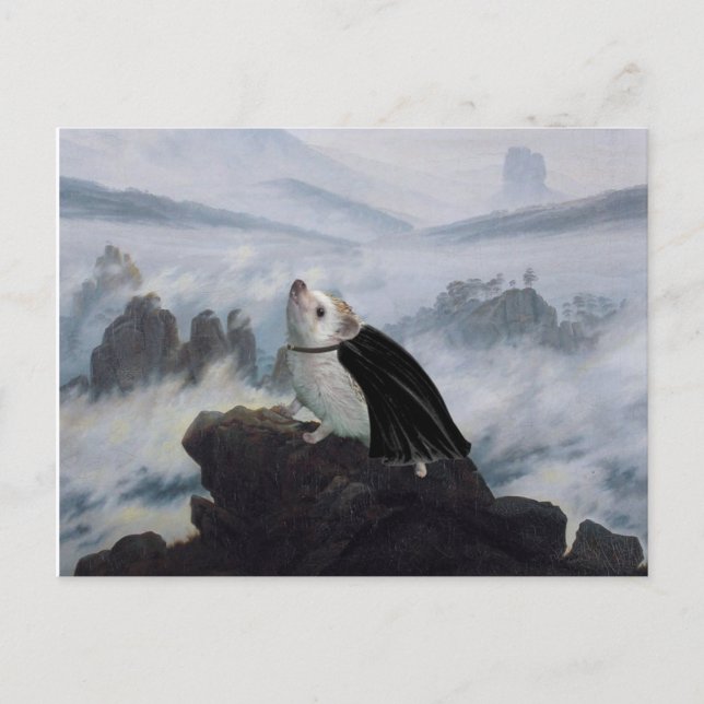 Carte Postale Déambulateur au-dessus d'une mer de porc (Devant)