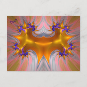 Carte Postale DEAN ~ JESTER ~ Motif de conception fractale 3D ~