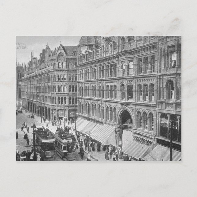Carte Postale Deansgate, Manchester, vers 1910 (Devant)