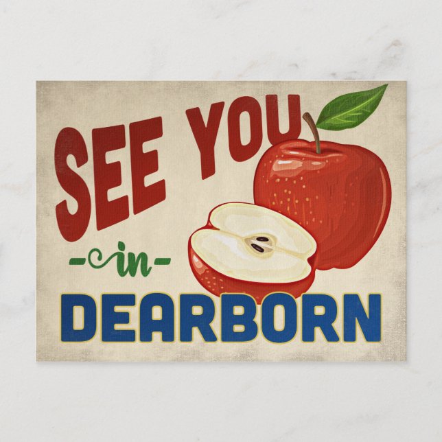 Carte Postale Dearborn Michigan Apple - Vintage voyage (Devant)