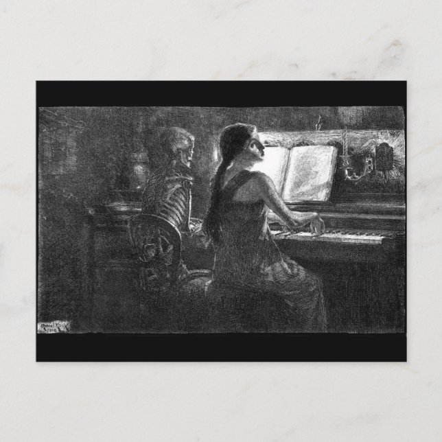 Carte Postale Death at the Piano postcard (Devant)