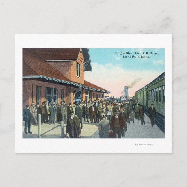 Carte Postale Débarquement des passagers du train (Devant)