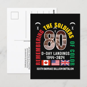Carte Postale DÉBARQUEMENTS DU JOUR J 80e anniversaire Soldats d