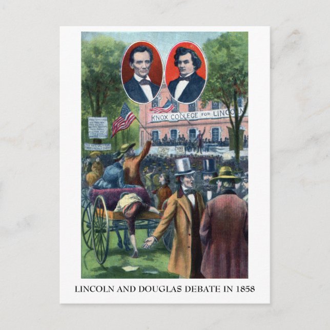 Carte Postale Débat Lincoln-Douglas de 1858 (Devant)