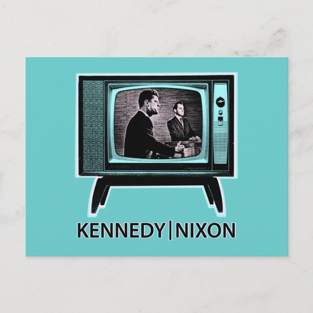 Carte Postale Débat télévisé Kennedy Nixon 1960 (Devant)