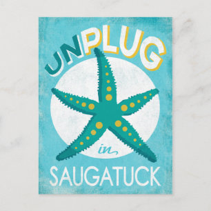 Carte Postale Débrancher Dans Saugatuck Starfish Plage Nautique