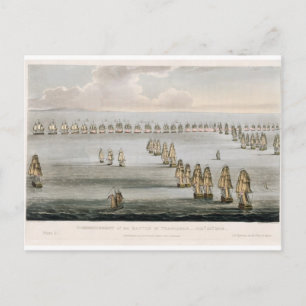 Carte Postale Début de la bataille de Trafalgar, le 21 octobre