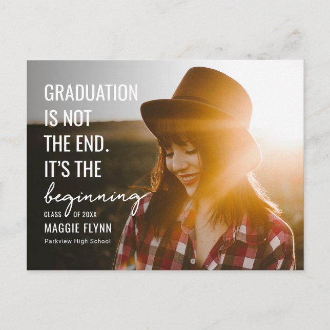 Carte postale Début de la graduation de couleur mo (Devant)