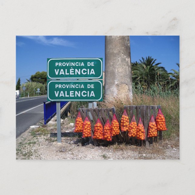 Carte Postale Début de la région de Valence. (Devant)