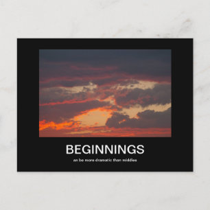 Carte Postale Début de l'affiche démotivationnelle