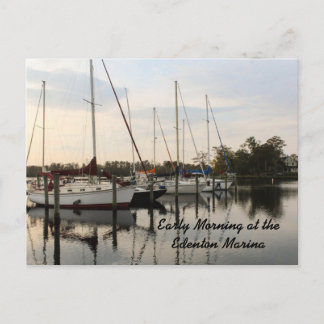 Carte Postale Début de matinée à la marina d'Edenton