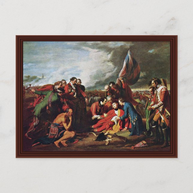 Carte Postale Décès Du Général Wolfe Par L'Ouest, Benjamin (Devant)