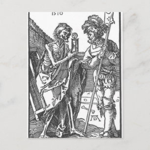 Carte Postale Décès et Landsknecht par Albrecht Durer
