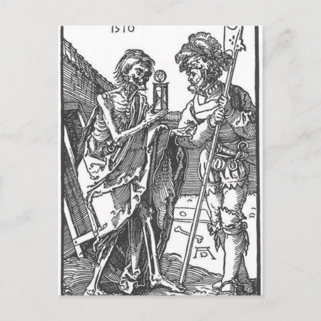 Carte Postale Décès et Landsknecht par Albrecht Durer (Devant)