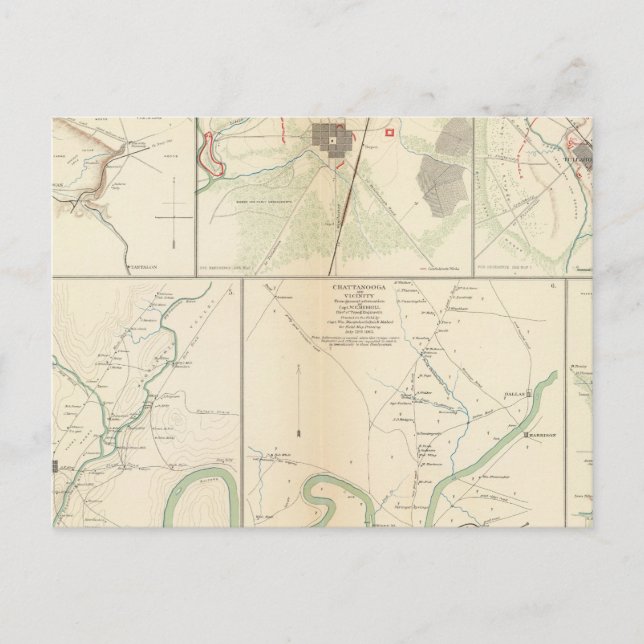 Carte Postale Decherd, Manchester, Tullahoma, Jasper (Devant)