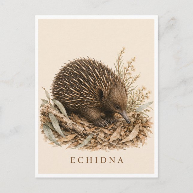 Carte postale d'Échidné | Édition Bush (Devant)