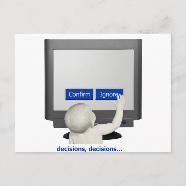 Carte Postale Décisions, décisions... (Devant)