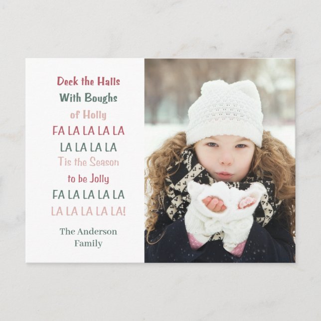Carte Postale Deck The Halls Vacances de Noël   (Devant)