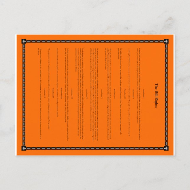 Carte Postale Déclaration des droits (Devant)