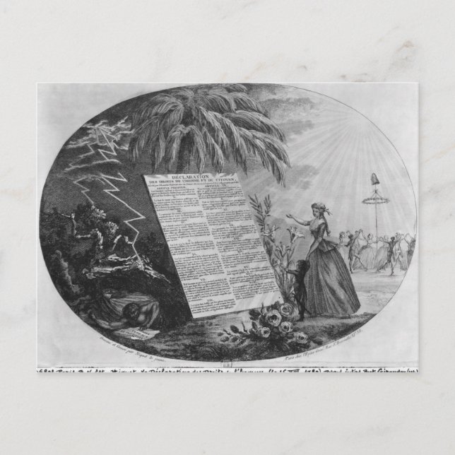 Carte Postale Déclaration des droits de l'homme (Devant)