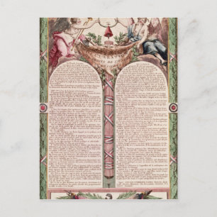 Carte Postale Déclaration des droits de l'homme, 1793