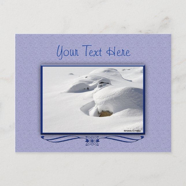 Carte Postale Déclenchement de neige sur rochers Beauté Pittores (Devant)