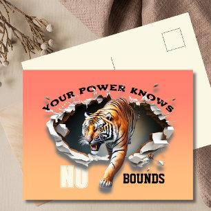 Carte Postale Déclenchez votre percée du tigre d'alimentation