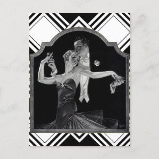 Carte Postale Déco dansante des années trente