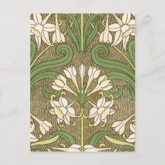 Carte Postale Déco Floral Blanc