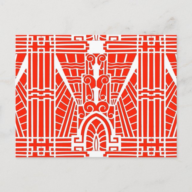 Carte Postale Déco Motif architecturale, Mandarin Orange (Devant)