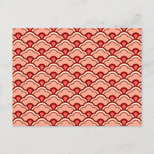 Carte Postale Déco Pétoncles, Pêche, Rouille et Crème chinois