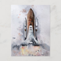 Décollage Spatial Vers L'Aquarelle De L'Espace