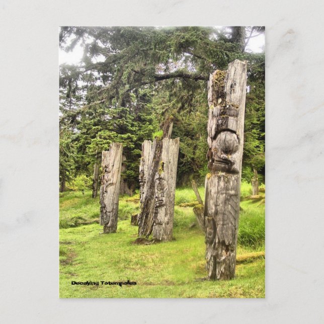 Carte Postale Décomposition des totempoles (Devant)
