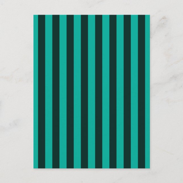 Carte Postale Décor à bandes verticales turquoise (Devant)