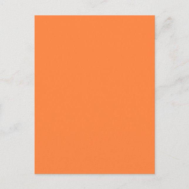 Carte Postale Décor couleur orange Mango solide prêt à customise (Devant)