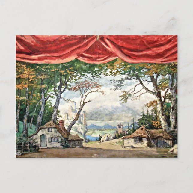 CARTE POSTALE DÉCOR D'ARRIÈRE-SCÈNE DE THÉÂTRE, CADEAU BALLET GI (Devant)