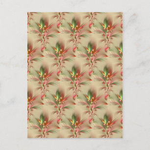 Carte Postale décor de fleurs / papier peint