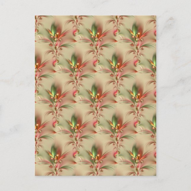 Carte Postale décor de fleurs / papier peint (Devant)