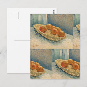 Carte Postale Décor de fruits Van Gogh bleu et orange gras