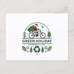 Carte Postale Décor de Noël écologique   Green Holiday Art