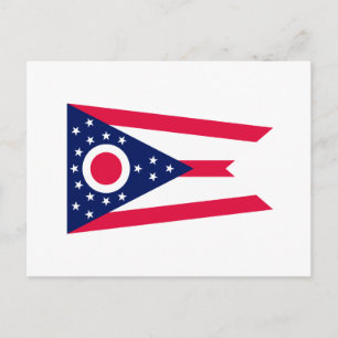 Carte Postale Décor design du drapeau de l'État de l'Ohio