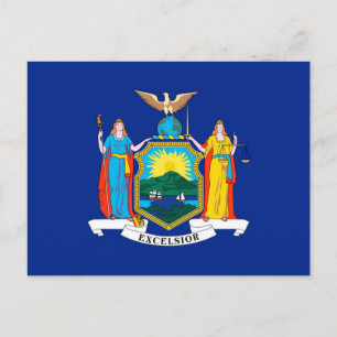 Carte Postale Décor design du drapeau de l'État de New York