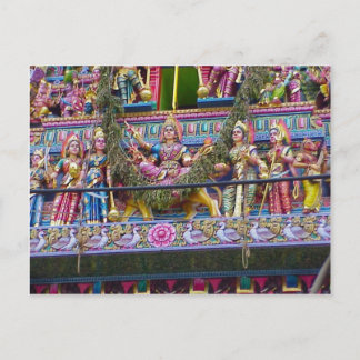 Carte Postale Décor du temple hindou, gopuram garatée