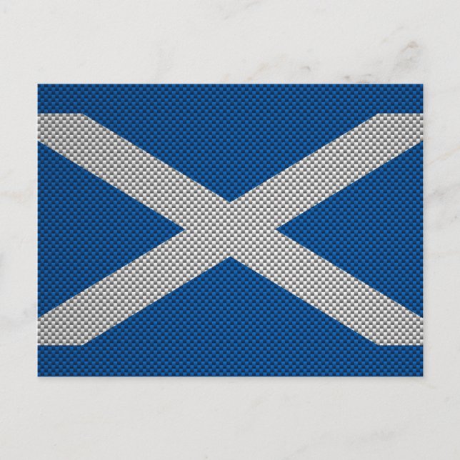 Carte Postale Décor écossais Drapeau en fibre de carbone (Devant)